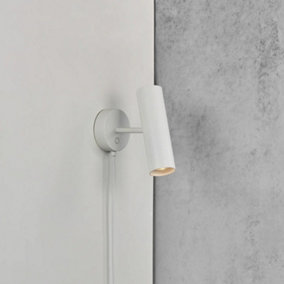 Nordlux DFTP Mib 6 Tiltable Indoor Living Bedroom Metal Wall Light in White (Diam) 10cm