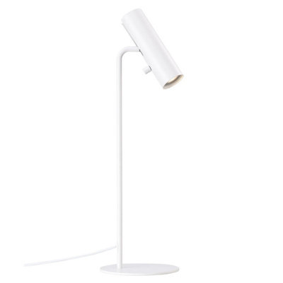 Nordlux DFTP Mib 6 Tiltable Indoor Living Bedroom Office Metal Table Lamp in White (Diam) 6cm