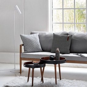 Nordlux DFTP Mib 6 Tiltable Indoor Living Dining Metal Floor Lamp in White (H) 141cm