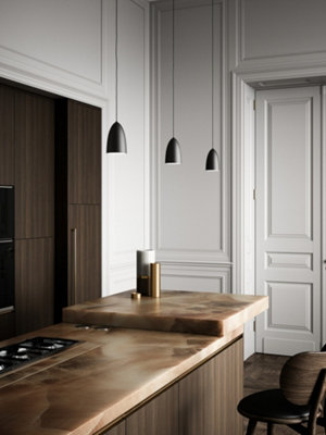 Nordlux DFTP Nexus 2.0 Small Indoor Dining Living Kitchen Hallway Pendant In Black (Diam) 10cm