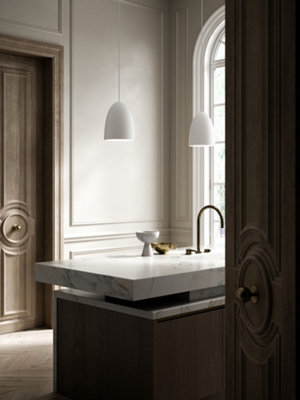 Nordlux DFTP Nexus 2 Indoor Dining Living Kitchen Hallway Pendant In White/Telegrey (Diam) 20cm