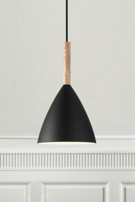 Nordlux DFTP Pure 20 Indoor Dining Living Kitchen Hallway Pendant In Black (Diam) 20cm