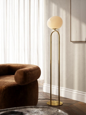 Nordlux DFTP Shapes Indoor Living Dining Bedroom Floor Lamp In Brass (Height) 135cm