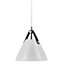 Nordlux DFTP Strap 16 Indoor Living Dining Metal Pendant Ceiling Light in Opal White (Diam) 16.5cm