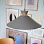Nordlux Dial 45 Indoor Living Room Dining Office Hallway Pendant Ceiling Light in Grey (Diam) 45cm