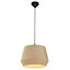Nordlux Dicte 40 Indoor Living Dining Textile Pendant Ceiling Light in Beige (Diam) 40cm