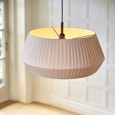 Nordlux Dicte 53 Indoor Living Dining Textile Pendant Ceiling Light in Beige (Diam) 53cm