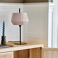 Nordlux Dicte Indoor Living Dining Bedroom Textile Table Lamp in Beige (Diam) 21cm