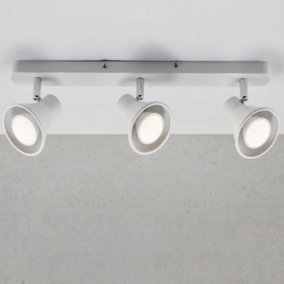 Nordlux Eik 3-Spot Indoor Dining Kitchen Metal Spot Light in White (Diam) 8.5cm