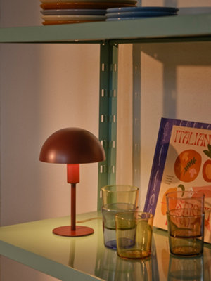 Nordlux Ellen Metal Table Lamp Dome Shade Red,Mains