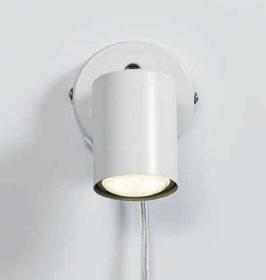 Nordlux Explore Indoor Bedroom Living Dining Office Wall Light with Adjustable Lamp Head in White (Diam) 5.5cm