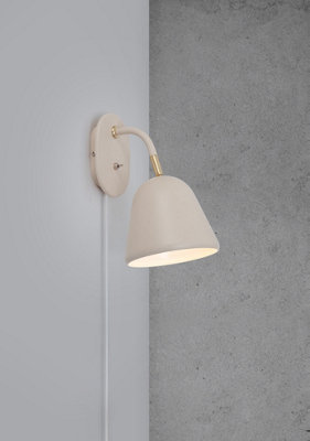 Nordlux Fleur 15 Indoor Bedroom Living Dining Hallway Wall Light In Beige (Height) 26.4cm