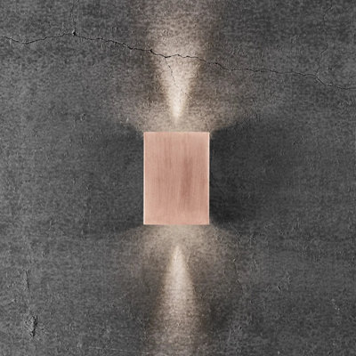 Nordlux Fold Outdoor Patio Terrace Wall Light in Copper (Diam) 10.6cm