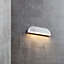 Nordlux Front Indoor Outdoor Patio Terrace Bathroom Wall Light in White (Diam) 26cm