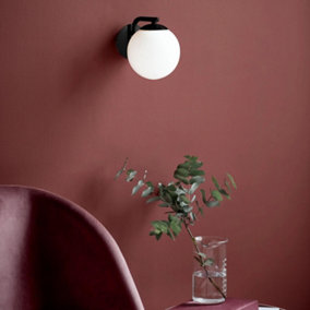 Nordlux Grant Indoor Bedroom Living Dining Office Wall Light in Black (Diam) 14.5cm