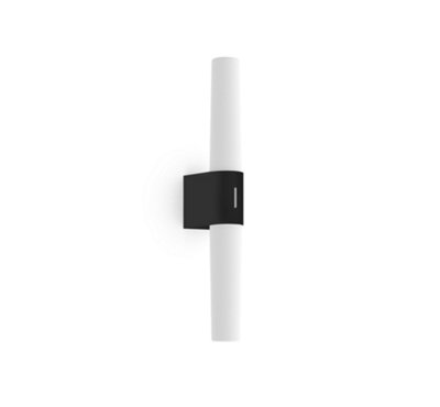 Nordlux Helva Indoor Ensuite Shower Bathroom Wall Light in Black (Diam) 5.7cm