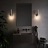 Nordlux Helva Indoor Ensuite Shower Bathroom Wall Light in Chrome (Diam) 5.7cm