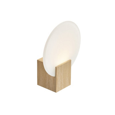 Nordlux Hester Indoor Bedroom Living Dining Hallway Wall Light In Wood Foil (Height) 25.5cm