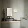 Nordlux Hester Indoor Ensuite Shower Bathroom Plastic Wall Light in White (Diam) 9.3cm