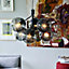 Nordlux Ivona 6-Spot Indoor Living Dining Glass Pendant Ceiling Light in Black (Diam) 20cm