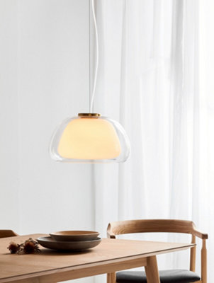 Nordlux Jelly Indoor Dining Living Kitchen Hallway Pendant In Clear (Diam) 39cm