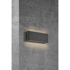 Nordlux Kinver 26 Wall Outdoor Entrance Way Light in Black 260cm Width