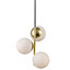 Nordlux Lilly 3-Spot Indoor Living Dining Metal Pendant Ceiling Light in Brass (Diam) 15cm