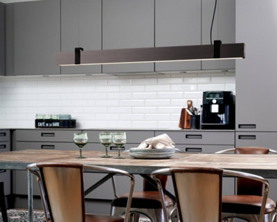 Nordlux Lilt Indoor Dining Living Kitchen Hallway Pendant In Dark Grey Steel (Diam) 3.7cm