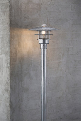 Nordlux Lonstrup 32 Outdoor Patio Terrace Garden Light In Galvanized (Height) 116cm
