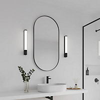 Nordlux Malaika 49 Indoor Bathroom Wall Light in Black (Height) 7cm
