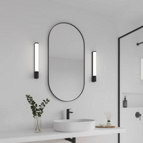 Nordlux Malaika 49 Indoor Bathroom Wall Light in Black (Height) 7cm