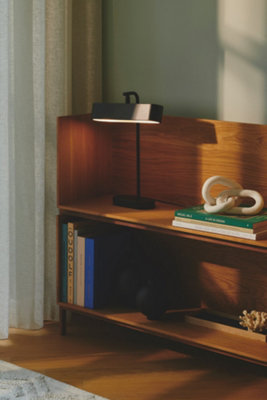 Nordlux Merlin Indoor Living Dining Bedroom Table Lamp In Black (Diam) 30cm