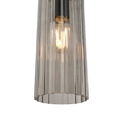 Nordlux Miella Indoor Dining Living Kitchen Hallway Pendant In Smoked (Diam) 10cm