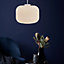 Nordlux Milford 30 Indoor Living Dining Glass Pendant Ceiling Light in Opal White (Diam) 30cm