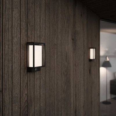 Nordlux Nestor Outdoor Patio Terrace Driveway Wall Light in Black (Diam) 14.7cm
