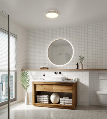 Nordlux Noxy 3-Step Moodmaker Bathroom Shower Ceiling Light in White