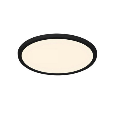 Nordlux Oja 29 Indoor Ultra-Slim Bathroom Ceiling Light in Black (Height) 2.3cm