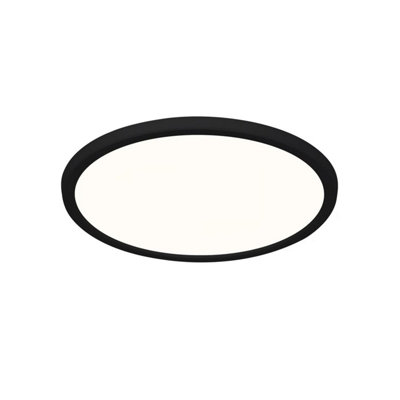 Nordlux Oja 29 Indoor Ultra-Slim Bathroom Ceiling Light in Black (Height) 2.3cm