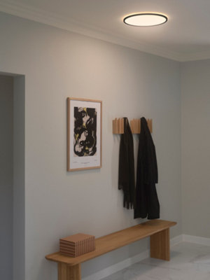 Nordlux Oja 42 2700K 3-Step Indoor Living Dining Bedroom Ceiling Light In Black (Height) 2.3cm