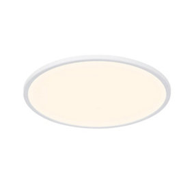 Nordlux Oja 42 Indoor Ultra-Slim Bathroom Shower Ceiling Light in White (Height) 2.3cm