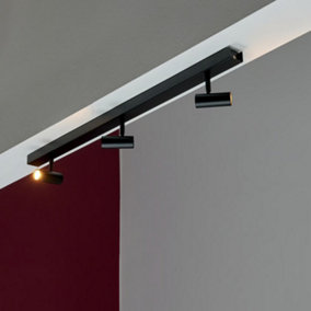 Nordlux Omari 3-Spot Indoor Dining Kitchen Metal Spot Light in Black (Diam) 37.5cm
