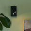 Nordlux Omari Indoor Living Dining Bedroom Wall Light in Black (Diam) 7cm