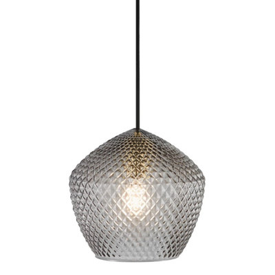 Nordlux Orbiform Indoor Dining Kitchen Pendant Ceiling Light in Grey (Diam) 23cm