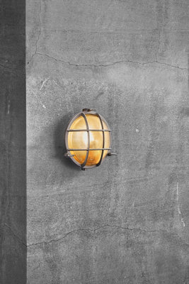 Nordlux Polperro Outdoor Patio Terrace Garden Wall Light In Nickel (Height) 9.3cm