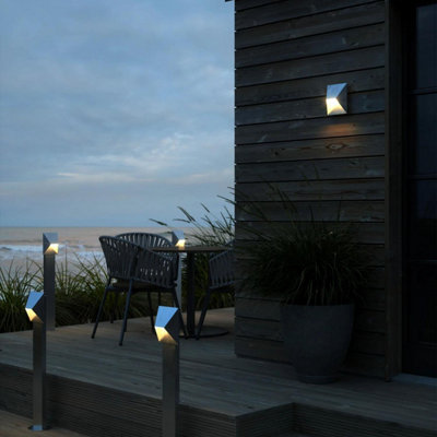 Nordlux Pontio 15 Outdoor Wall Light In Galvanized (Height) 19.1cm ...