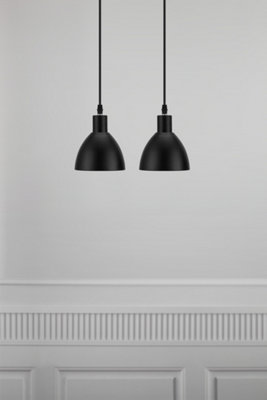Nordlux Ray 2-Kit Indoor Dining Living Kitchen Hallway Pendant In Black (Diam) 12cm