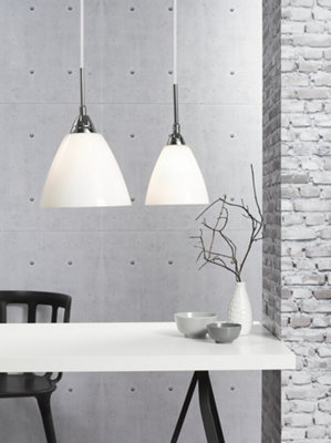 Nordlux Read 20 Indoor Dining Living Kitchen Hallway Pendant In Opal White (Diam) 20cm