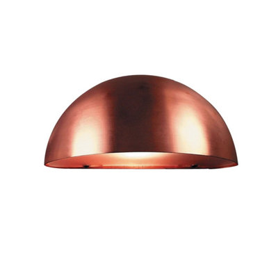Nordlux Scorpius Outdoor Patio Terrace Metal Wall Light in Copper (Diam) 27cm
