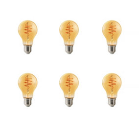 Nordlux Smart E27 A60 Warm White Remote Control Dimmable LED Light Bulb in Amber (Diam) 6cm