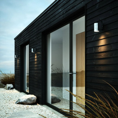 Nordlux Tin Maxi Outdoor Wall Light in Galvanized (Height) 12.5cm